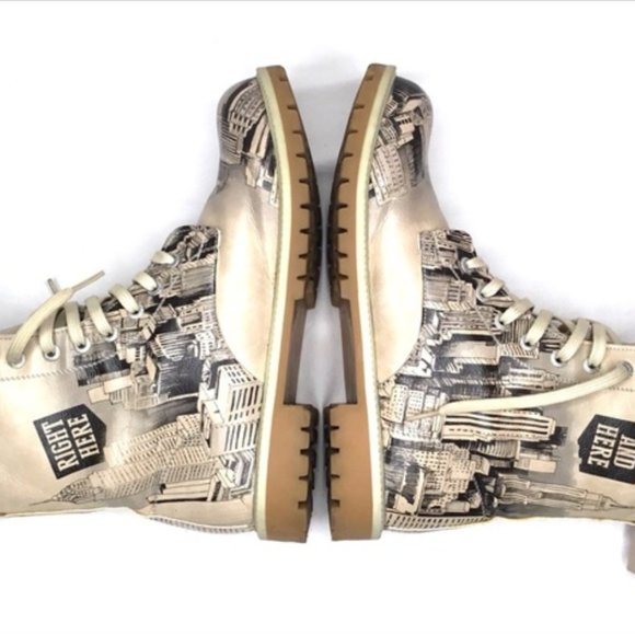 Dogo Vegan Leather New York Skyline Boots Size 9 - Picture 7 of 9